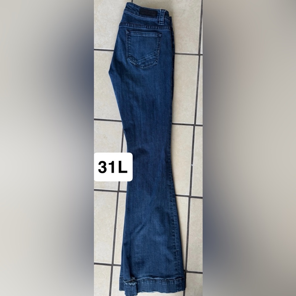 Rock & Roll Cowgirl Dark Blue Flare Jeans